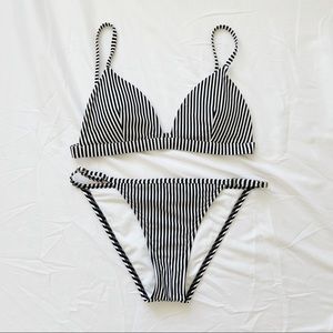 Hollister striped bikini set